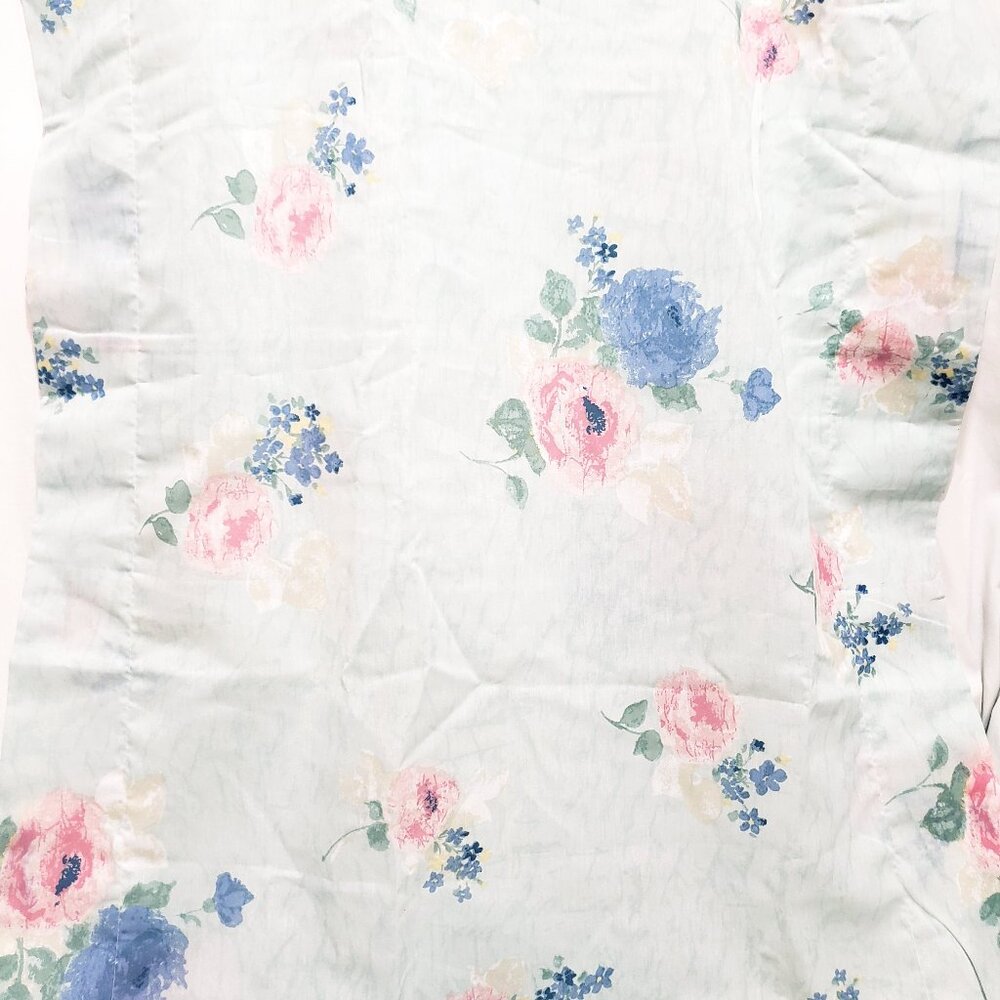 Westpoint Stevens King Size Pillow Shams Floral Flower Blue Pink Green 42" x 26"